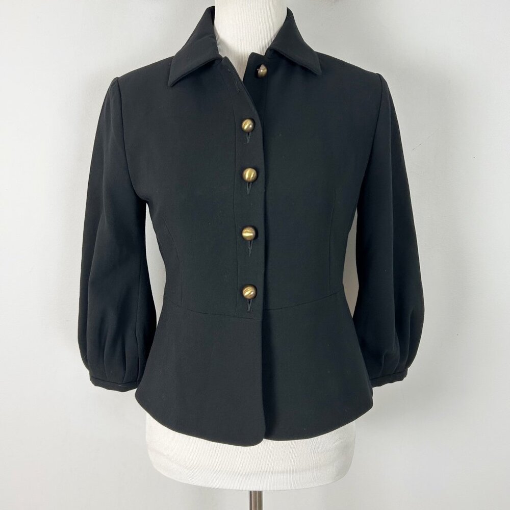 Cabi Jacket Poetcore Brass‎ Buttons Cropped Size 4 Women's